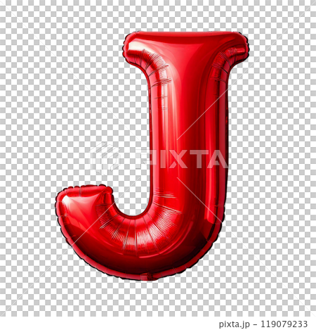 赤いバルーンの文字「J」 赤いバルーンの文字「J」 119079233