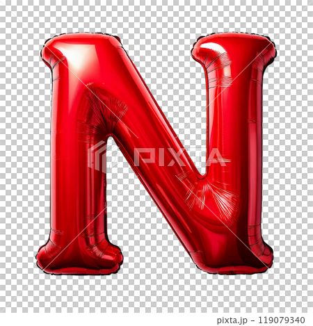 Red balloon letter "N" Red balloon letter "N" 119079340