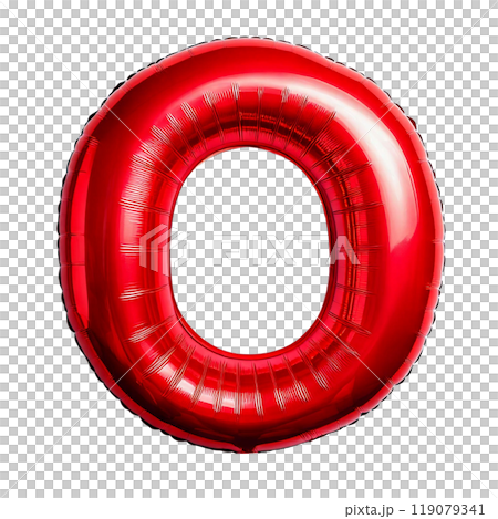 Red balloon letter "O" Red balloon letter "O" 119079341