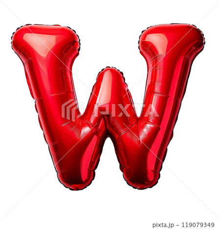 赤いバルーンの文字「W」 赤いバルーンの文字「W」 119079349