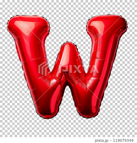 赤いバルーンの文字「W」 赤いバルーンの文字「W」 119079349