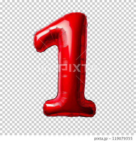 紅色氣球字母“1” 119079355