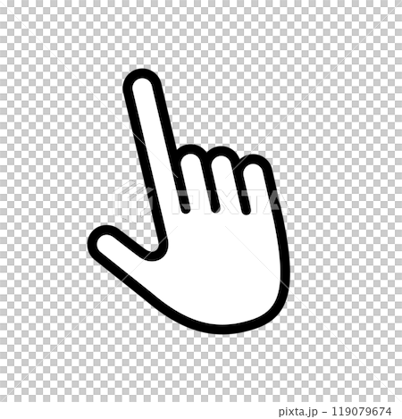 Simple hand icon click mark 119079674