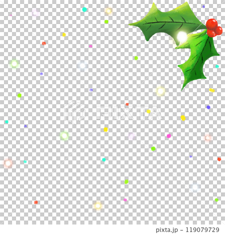Christmas card design, Christmas leaves decoration isolated 119079729