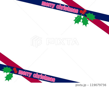 メリークリスマス　merry christmas　フレーム　ホワイトスペース 119079736