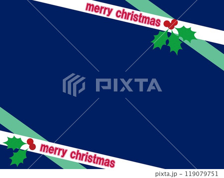 メリークリスマス merry christmas フレーム 柊 メリークリスマス merry christmas フレーム 柊 119079751