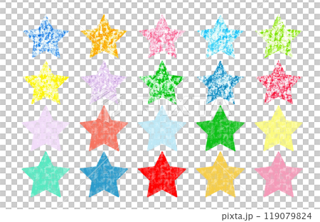 彩色星星插圖集 119079824