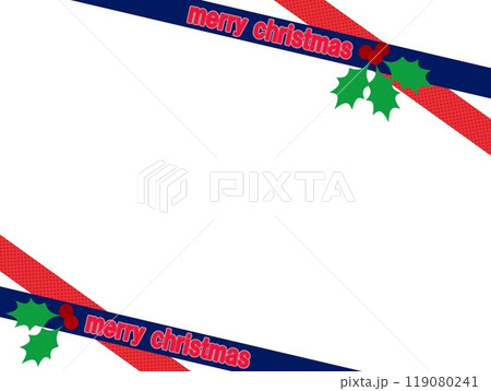 メリークリスマス　merry christmas　フレーム　ホワイトスペース　 119080241