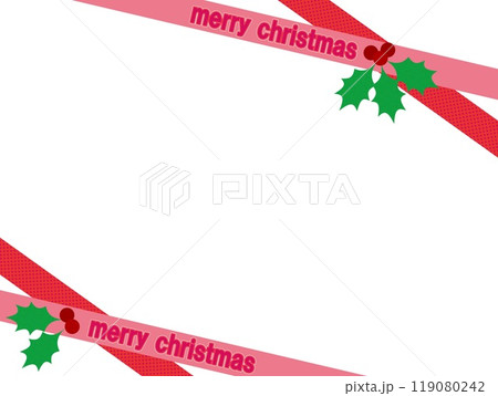 メリークリスマス　merry christmas　フレーム　ホワイトスペース　 119080242