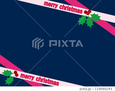 メリークリスマス　merry christmas　フレーム　柊　 119080243