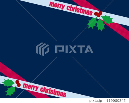 メリークリスマス　merry christmas　フレーム　柊　 119080245
