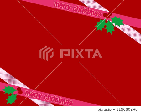 メリークリスマス　merry christmas　フレーム　柊　 119080248