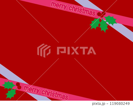 メリークリスマス　merry christmas　フレーム　柊　 119080249