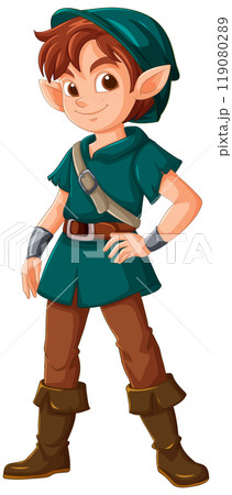 Fantasy Elf Archer Character 119080289