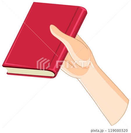 Hand Holding a Red Book Hand Holding a Red Book 119080320