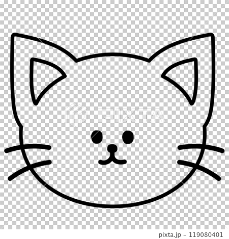 Outline illustration of cat for animal, pet shop, vet, kitten cartoon, character, comic, adopt pet, rescue animal, foster home, shelter, sticker, patch, brooch, print, colouring book, art, painting 119080401