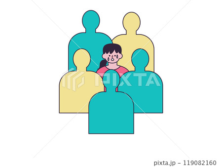 人混みの中にいる女性 119082160