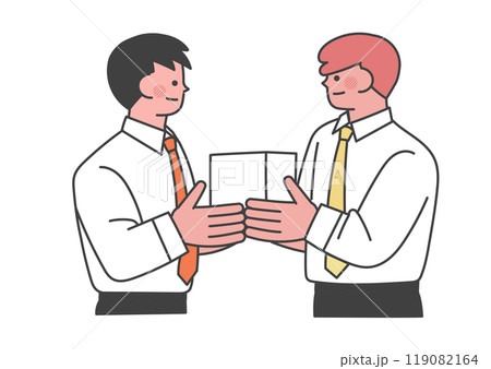 ビジネスマンのギブアンドテイク 119082164