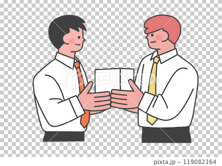 ビジネスマンのギブアンドテイク 119082164