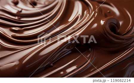 溶けたチョコレートのテクスチャ 119082214