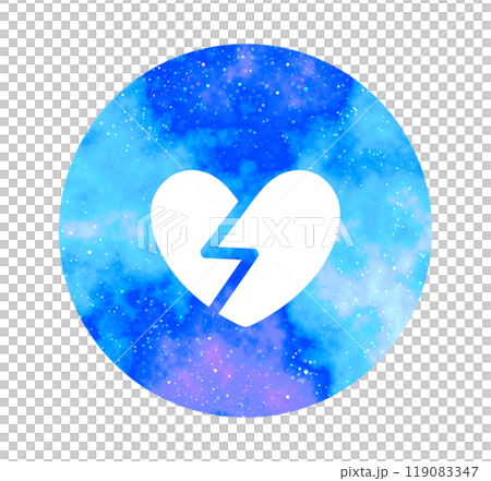 Marble starry sky | Cracked heart symbol 119083347