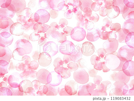 水彩で描いた淡いピンク色の背景テクスチャ 119083432