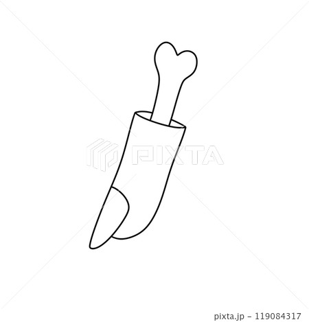 A bone with a heart on it A bone with a heart on it 119084317