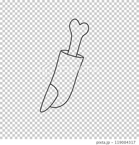 A bone with a heart on it A bone with a heart on it 119084317