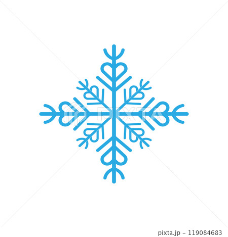 Snowflake icon logo design template isolated illustration Snowflake icon logo design template isolated illustration 119084683