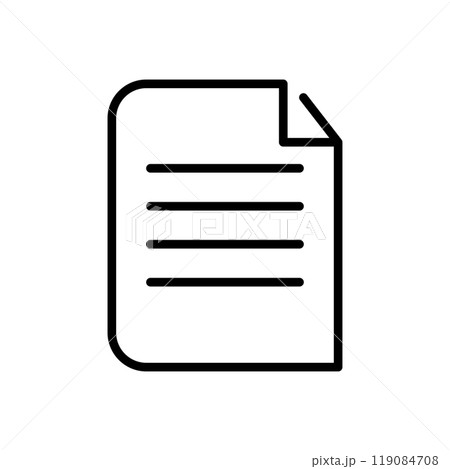 Document icon logo design template isolated illustration 119084708