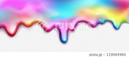 Rainbow color drip. 3d nail paint splash vector 119084960