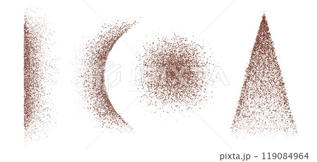 Ground coffee bean or chocolate powder Ground coffee bean or chocolate powder 119084964