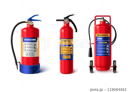 3d realistic fire extinguisher isolated vector 3d realistic fire extinguisher isolated vector 119084981