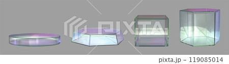 3d glass cylinder podium. Crystal platform box 3d glass cylinder podium. Crystal platform box 119085014
