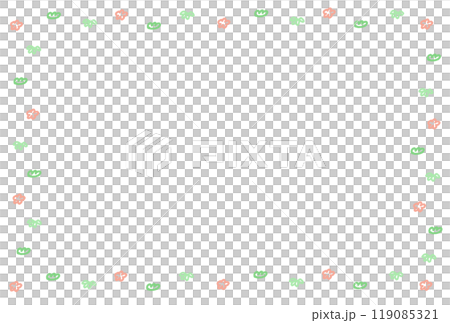 Hand-drawn cute pine, bamboo and plum frame Hand-drawn cute pine, bamboo and plum frame 119085321