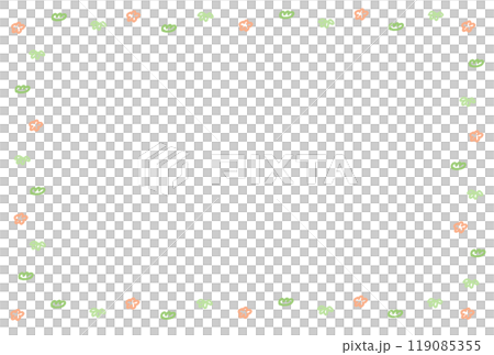 手繪可愛松竹梅框年卡素材 119085355