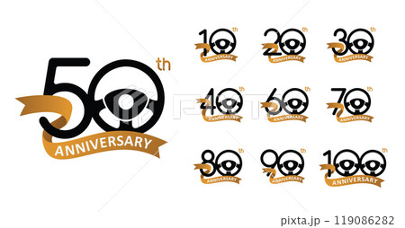 Set of anniversary design car steering wheel number 119086282