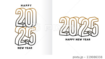 happy new year 2025 logo text design happy new year 2025 logo text design 119086338
