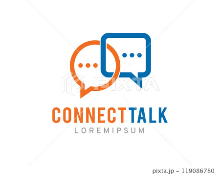 Share chat or talk logo symbol or icon template 119086780