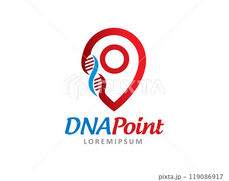 DNA Point logo symbol or icon template DNA Point logo symbol or icon template 119086917