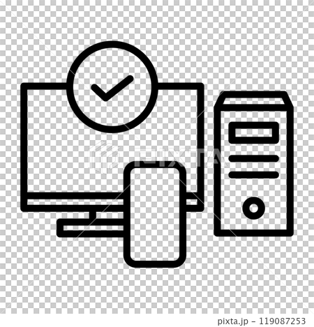 Usable laptop and mobile phone icons. Usable laptop and mobile phone icons. 119087253