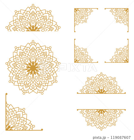 Mandala Design Element Collection Set 119087607