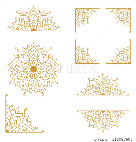 Mandala Design Element Collection Set 119087609