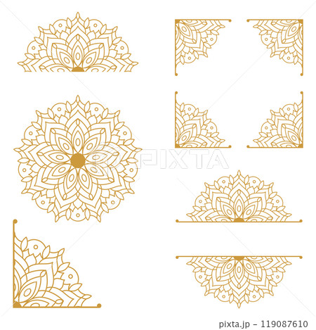 Mandala Design Element Collection Set 119087610