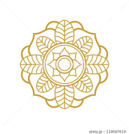 Mandala Wedding Ornament Gold Vector Designs 119087619