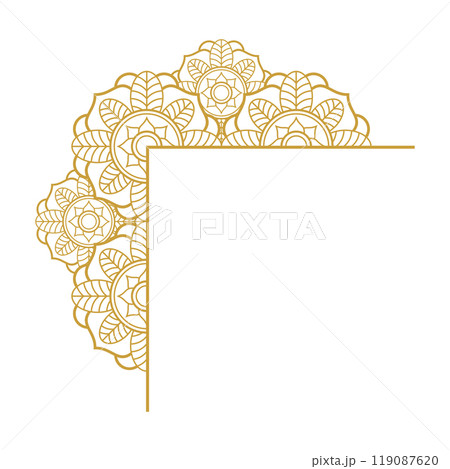 Mandala Wedding Ornament Gold Vector Designs 119087620