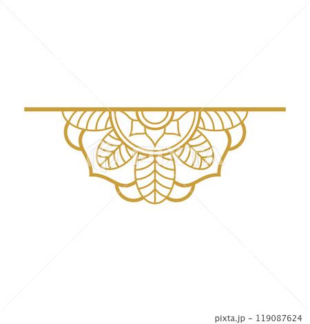 Mandala Wedding Ornament Gold Vector Designs 119087624
