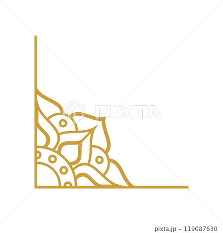 Mandala Wedding Ornament Gold Vector Designs 119087630