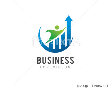 People and chart logo symbol or icon template 119087821