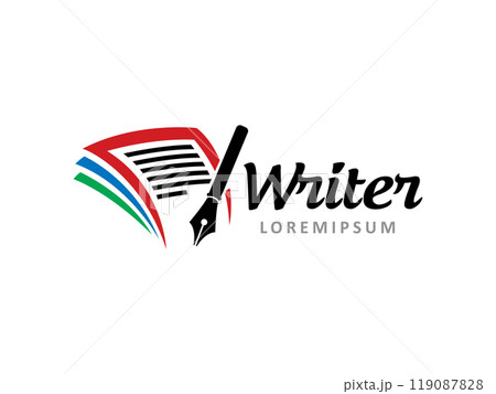 Writer logo symbol or icon templateのイラスト素材 [119087828] - PIXTA